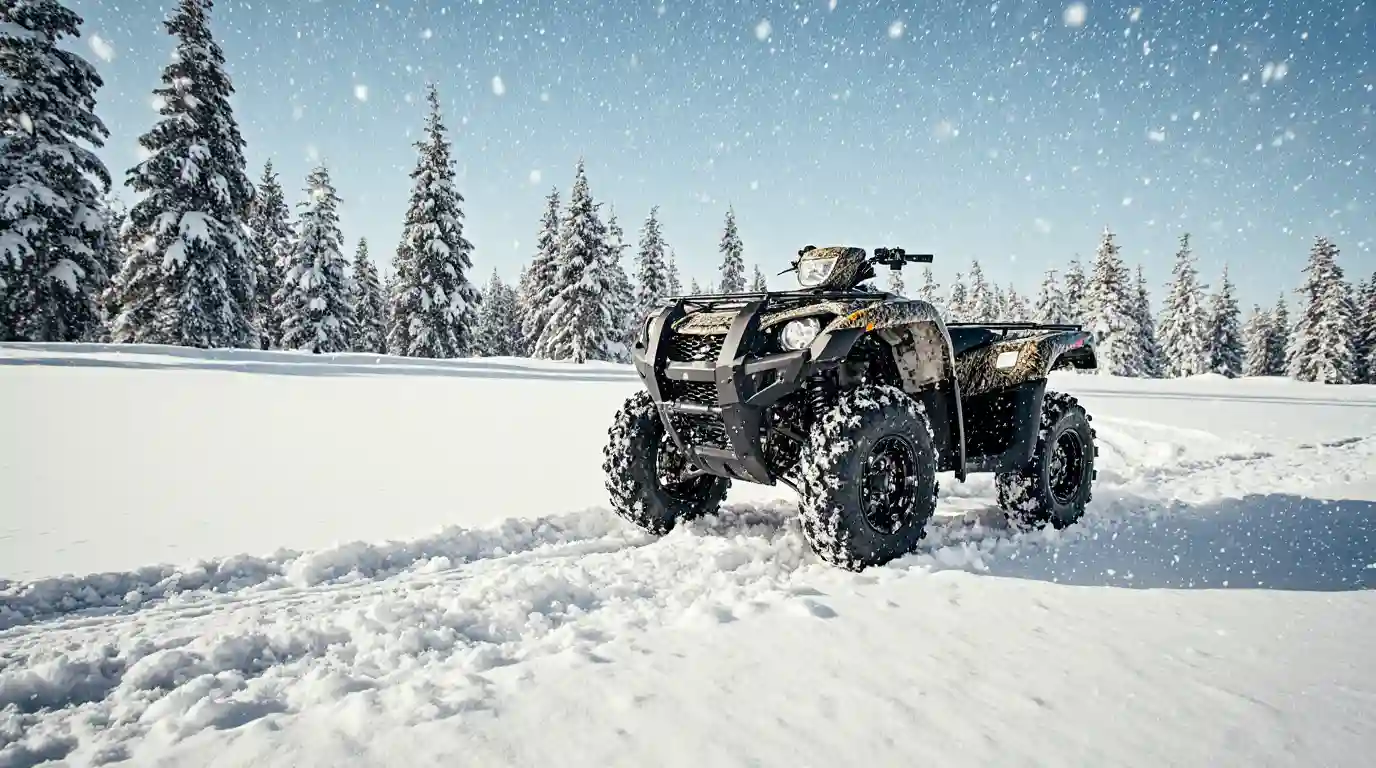 Pneu clouté ou pneu neige pour quad sur glace